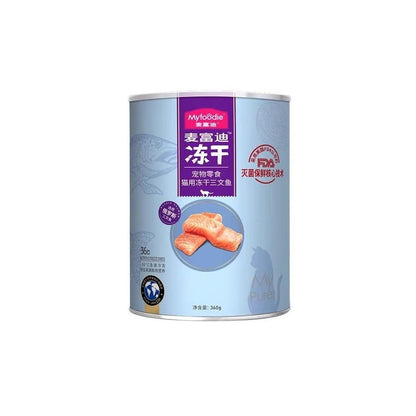 【麥富迪 Maifudi】寵物凍乾零食大桶裝 400g｜純肉雞胸肉/鮭魚塊 貓咪幼貓高蛋白營養零食 - 吉安宠物用品