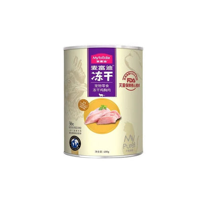 【麥富迪 Maifudi】寵物凍乾零食大桶裝 400g｜純肉雞胸肉/鮭魚塊 貓咪幼貓高蛋白營養零食 - 吉安宠物用品