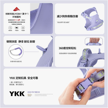 【maogoublue】經典克萊因藍胸背帶｜全犬種通用背心式牽引組 - 吉安寵物用品