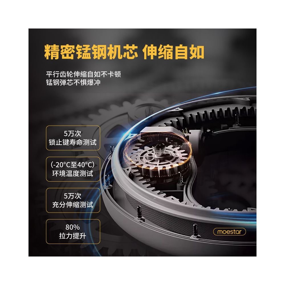 【萌旺星 Mengwangxing】LED 夜行燈自動伸縮牽引繩｜中小型犬防爆衝彈力狗繩 - 吉安寵物用品