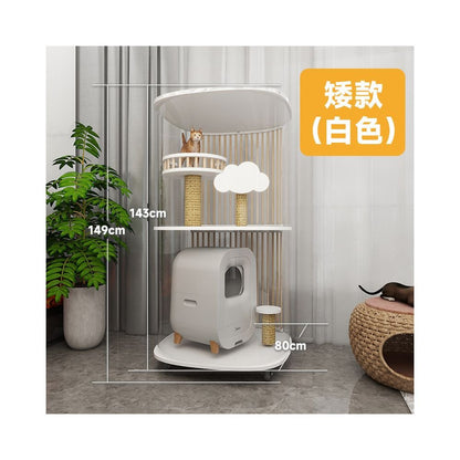 【Monster Castle 怪獸城堡】豪華全景實木貓別墅｜透明展示型大空間貓櫃 - 吉安寵物用品