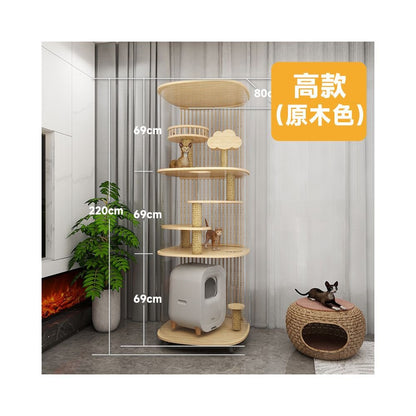 【Monster Castle 怪獸城堡】豪華全景實木貓別墅｜透明展示型大空間貓櫃 - 吉安寵物用品