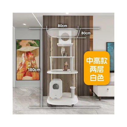 【Monster Castle 怪獸城堡】豪華全景實木貓別墅｜透明展示型大空間貓櫃 - 吉安寵物用品