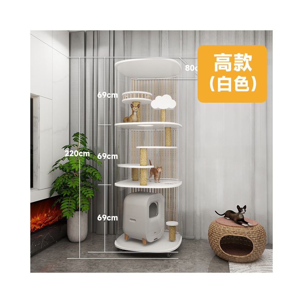 【Monster Castle 怪獸城堡】豪華全景實木貓別墅｜透明展示型大空間貓櫃 - 吉安寵物用品