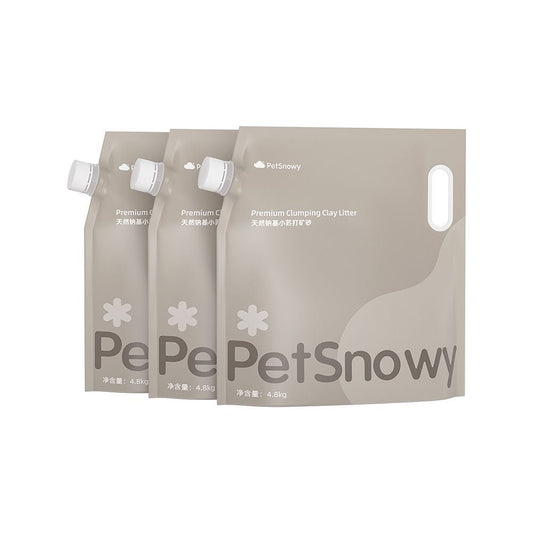 【PetSnowy 糯雪】活性碳混合礦砂｜強效吸味除臭，添加小蘇打除氨配方，極致低粉塵膨潤土，自動貓砂機專用礦砂，專業級貓狗環境清潔 - 吉安宠物用品