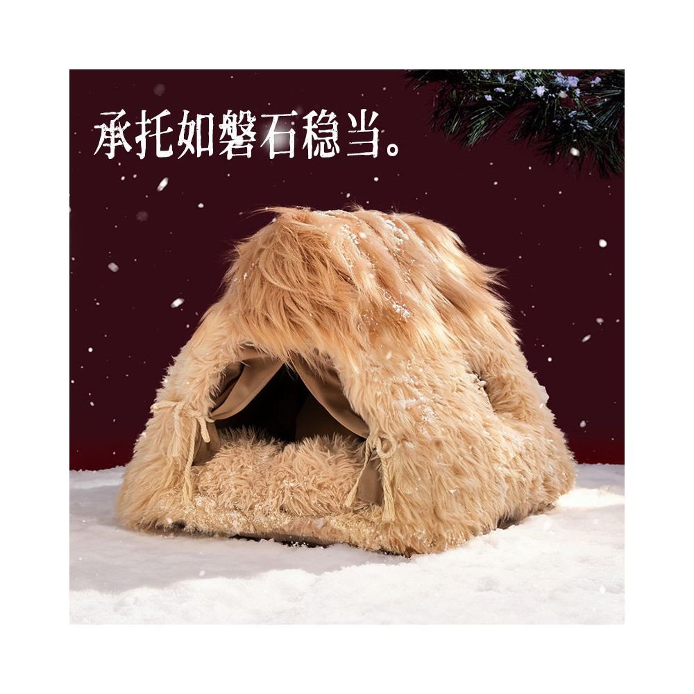 【長安二十四計 × Petstar 聯名款】草廬冬日溫暖家｜加厚防風保暖貓窩 - 吉安寵物用品