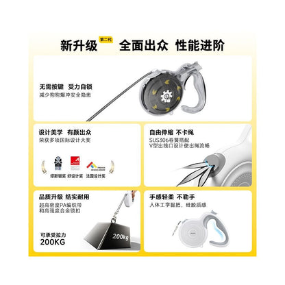 【Petsuper 官方正品】高強韌自動伸縮牽引繩｜中大型犬專用防爆衝狗繩 - 吉安寵物用品