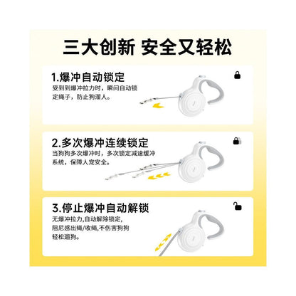 【Petsuper 官方正品】高強韌自動伸縮牽引繩｜中大型犬專用防爆衝狗繩 - 吉安寵物用品