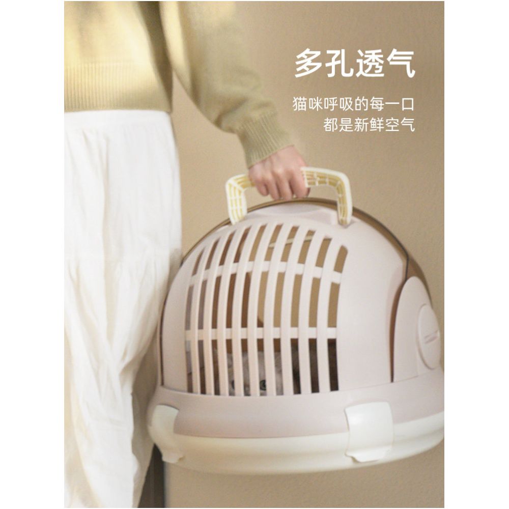 【全景大空間】寵物太空艙背包｜大容量貓狗運輸籠，手提/後背兩用航空箱，透氣防壓貓包外出籠，居家變身舒適貓窩，犬貓通用旅行箱 - 吉安宠物用品