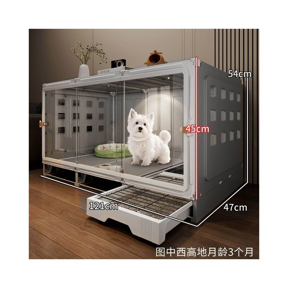 【室內豪宅款】一房一廳一衛寵物別墅｜自帶廁所分區設計狗屋 - 吉安寵物用品