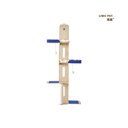 掛門式小戶型貓爬架｜不佔地貓窩貓跳台頂天立地一體式貓玩具 - 吉安寵物用品