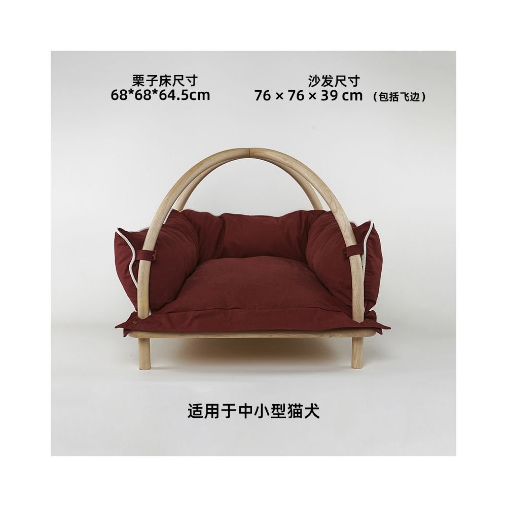 【北歐實木系列】高質感寵物沙發別墅｜多功能實木貓窩狗屋 - 吉安寵物用品