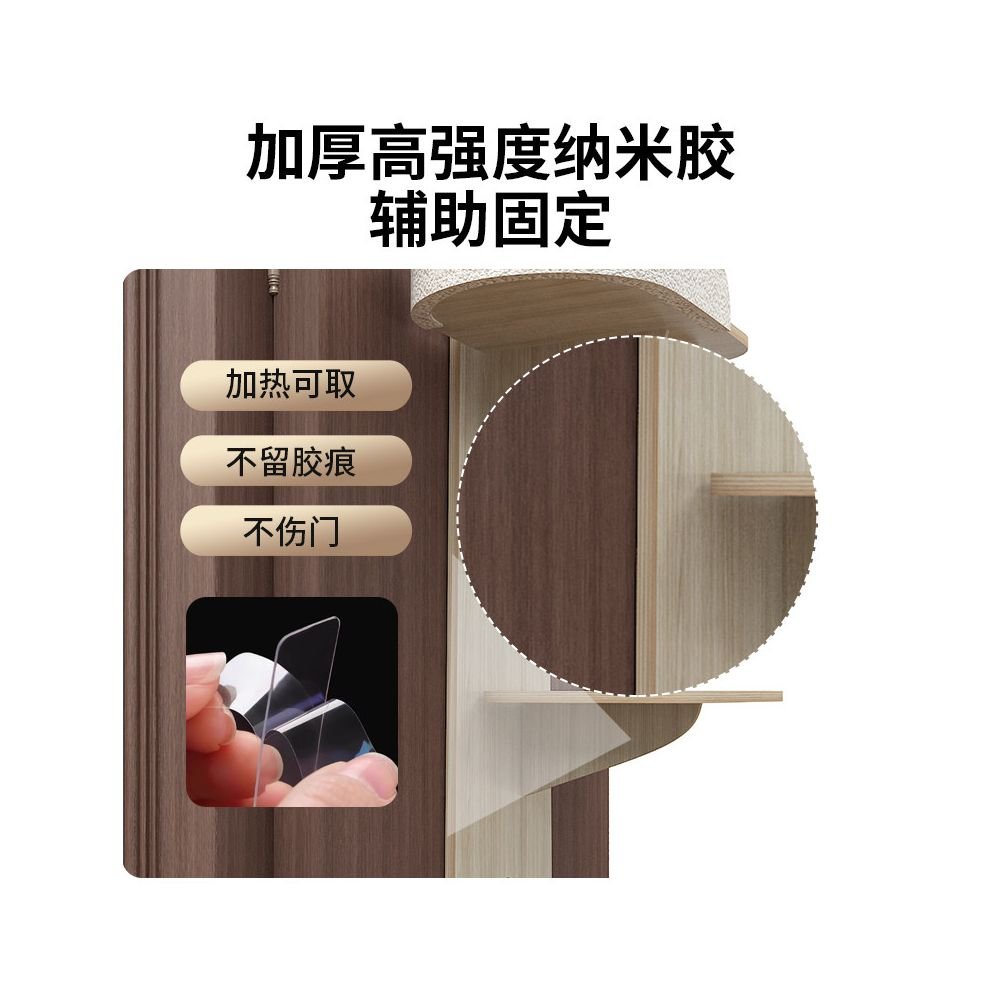 掛門式實木貓爬架｜小鹿造型防水不佔地牆掛式加厚貓跳台 - 吉安寵物用品