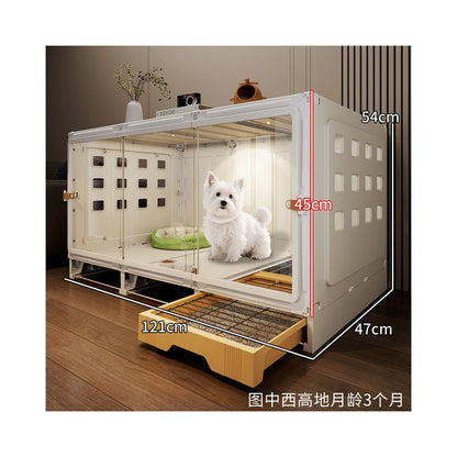 【室內豪宅款】一房一廳一衛寵物別墅｜自帶廁所分區設計狗屋 - 吉安寵物用品