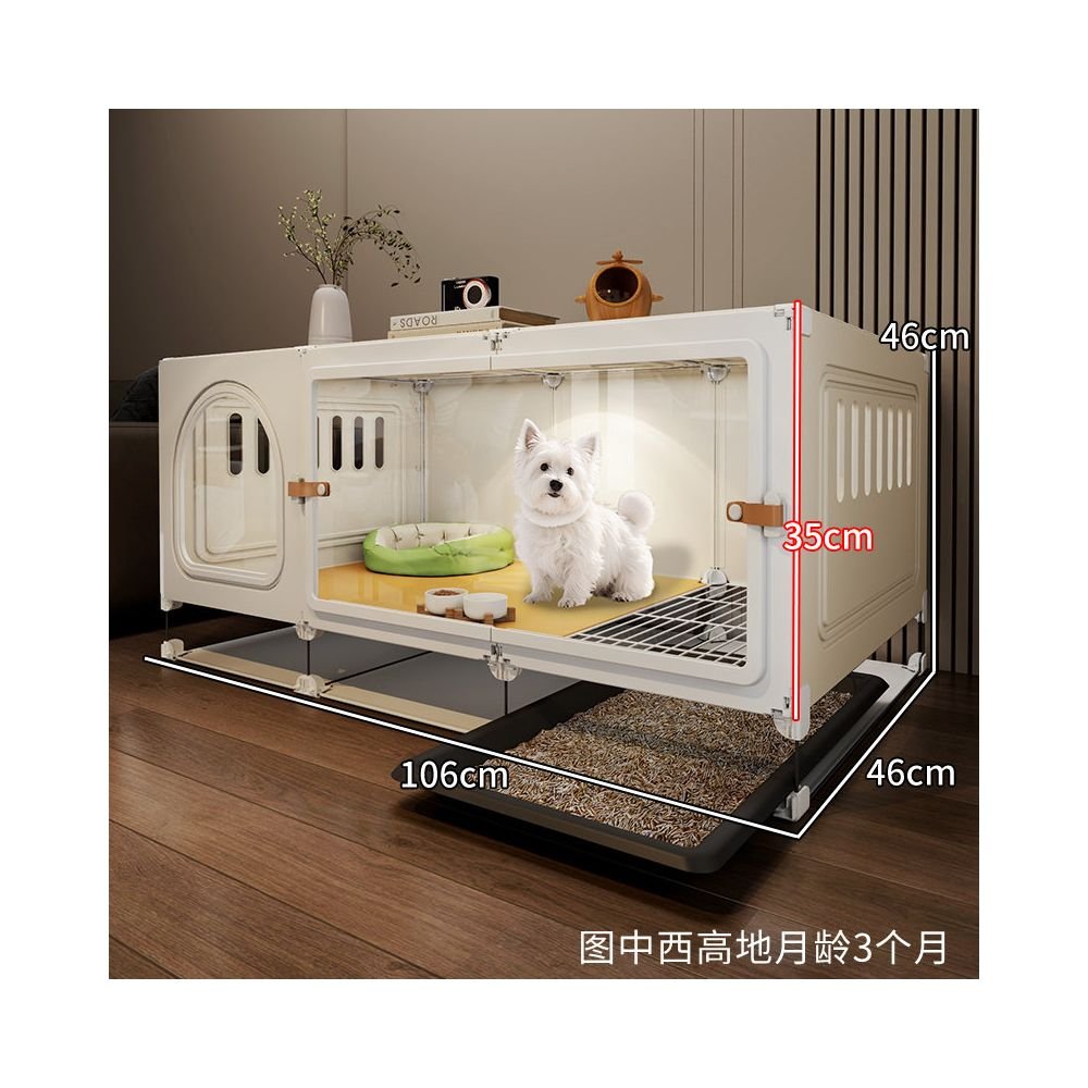 【室內豪宅款】一房一廳一衛寵物別墅｜自帶廁所分區設計狗屋 - 吉安寵物用品