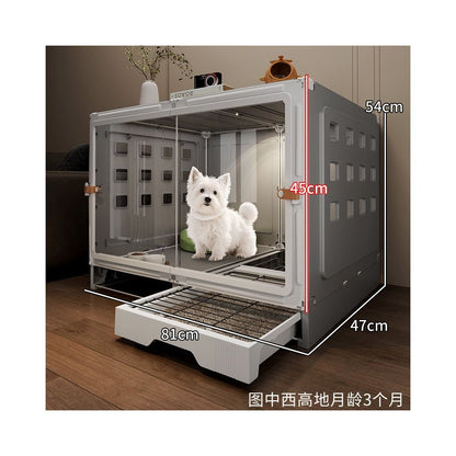 【室內豪宅款】一房一廳一衛寵物別墅｜自帶廁所分區設計狗屋 - 吉安寵物用品