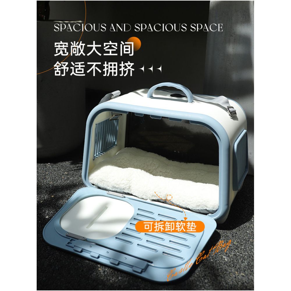 【三合一旗艦款】寵物全景外出包｜太空艙背包/航空箱/手提籠三用，超透氣大空間貓狗背帶，符合空運標準運輸籠，專業級外出防逃貓包 - 吉安宠物用品