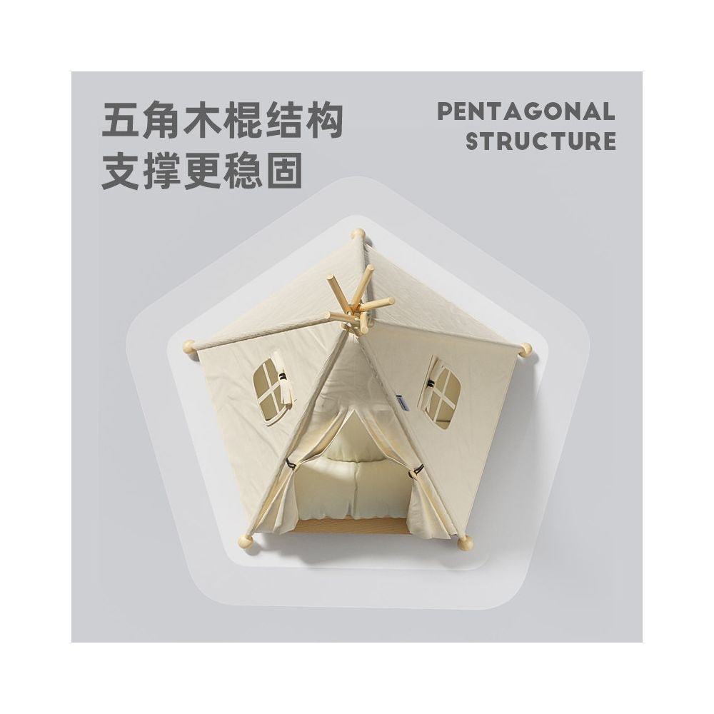 【北歐家居風】室內寵物帳篷窩｜貓咪冬季保暖半封閉睡窩 - 吉安寵物用品