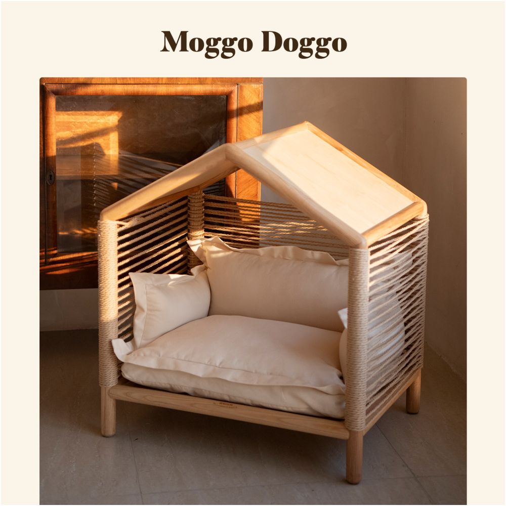 【北歐實木系列】高質感寵物沙發別墅｜多功能實木貓窩狗屋 - 吉安寵物用品