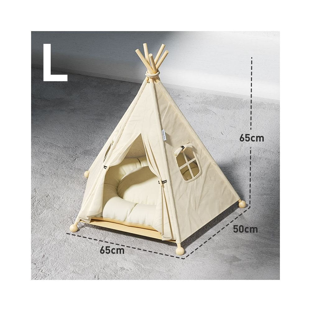 【北歐家居風】室內寵物帳篷窩｜貓咪冬季保暖半封閉睡窩 - 吉安寵物用品