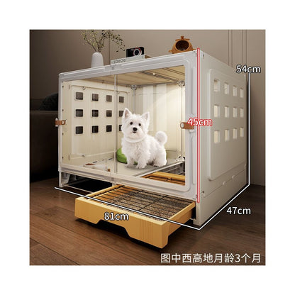 【室內豪宅款】一房一廳一衛寵物別墅｜自帶廁所分區設計狗屋 - 吉安寵物用品