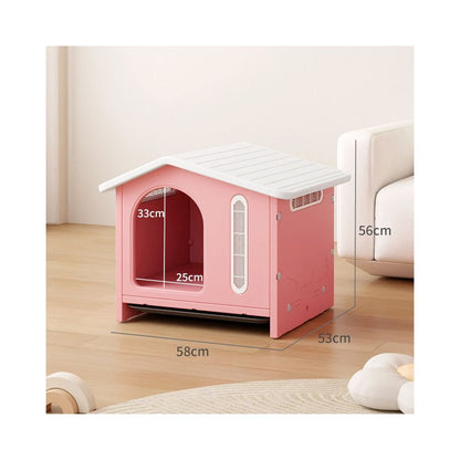 【戶外旗艦版】全機能寵物別墅｜自帶雙餐碗室內外通用狗屋 - 吉安寵物用品