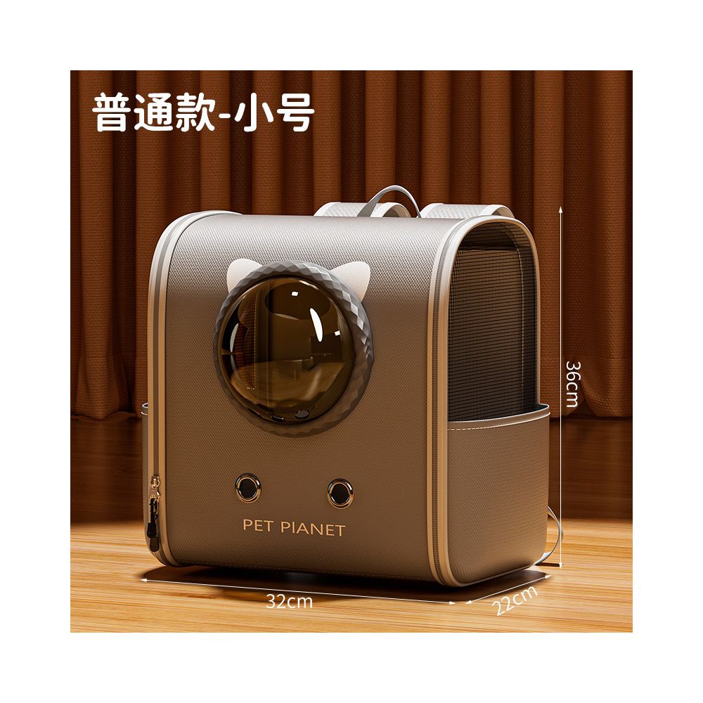 【日系工藝】進口寵物全景太空艙背包｜冬季加厚保暖大容量貓包，超透氣大空間犬貓外出籠，專業級手提/後背兩用航空箱，日系美學外出防護包 - 吉安宠物用品