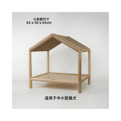 【北歐實木系列】高質感寵物沙發別墅｜多功能實木貓窩狗屋 - 吉安寵物用品
