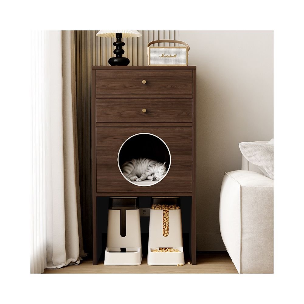 【私人客製化】一體式多功能貓櫃別墅｜防塵儲物收納櫃貓窩 - 吉安寵物用品