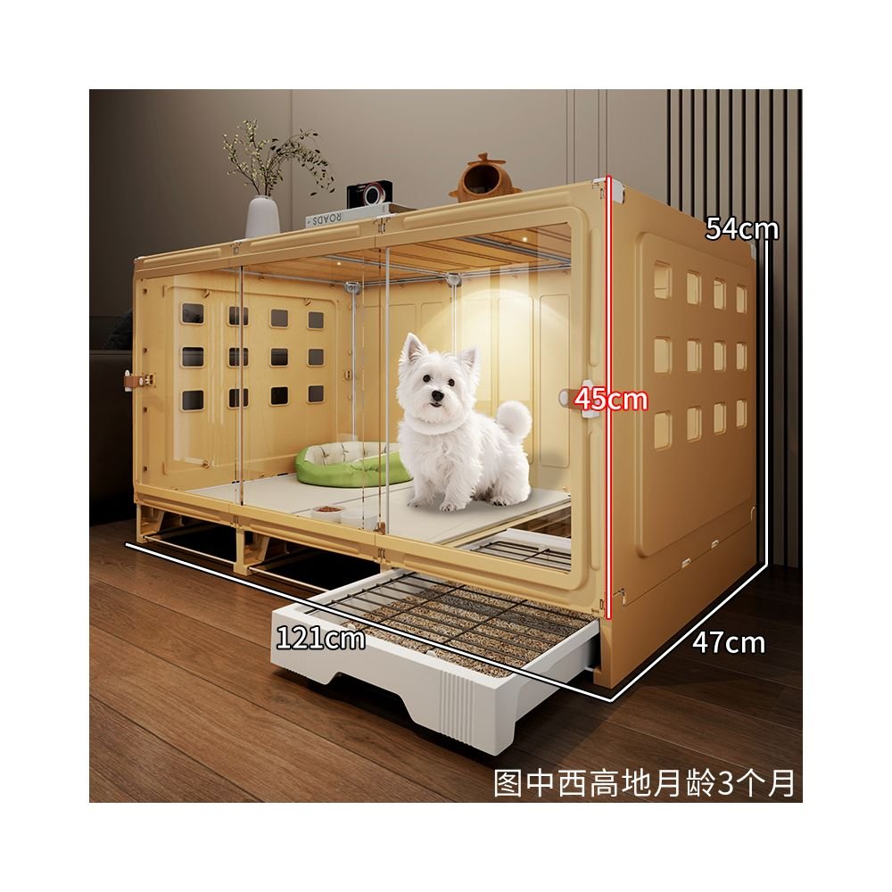 【室內豪宅款】一房一廳一衛寵物別墅｜自帶廁所分區設計狗屋 - 吉安寵物用品