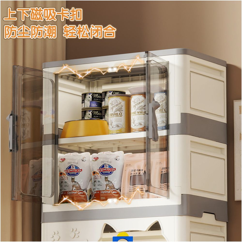 【空間優化大師】多功能寵物收納櫃貓窩｜二合一簡約實木質感貓屋 - 吉安寵物用品