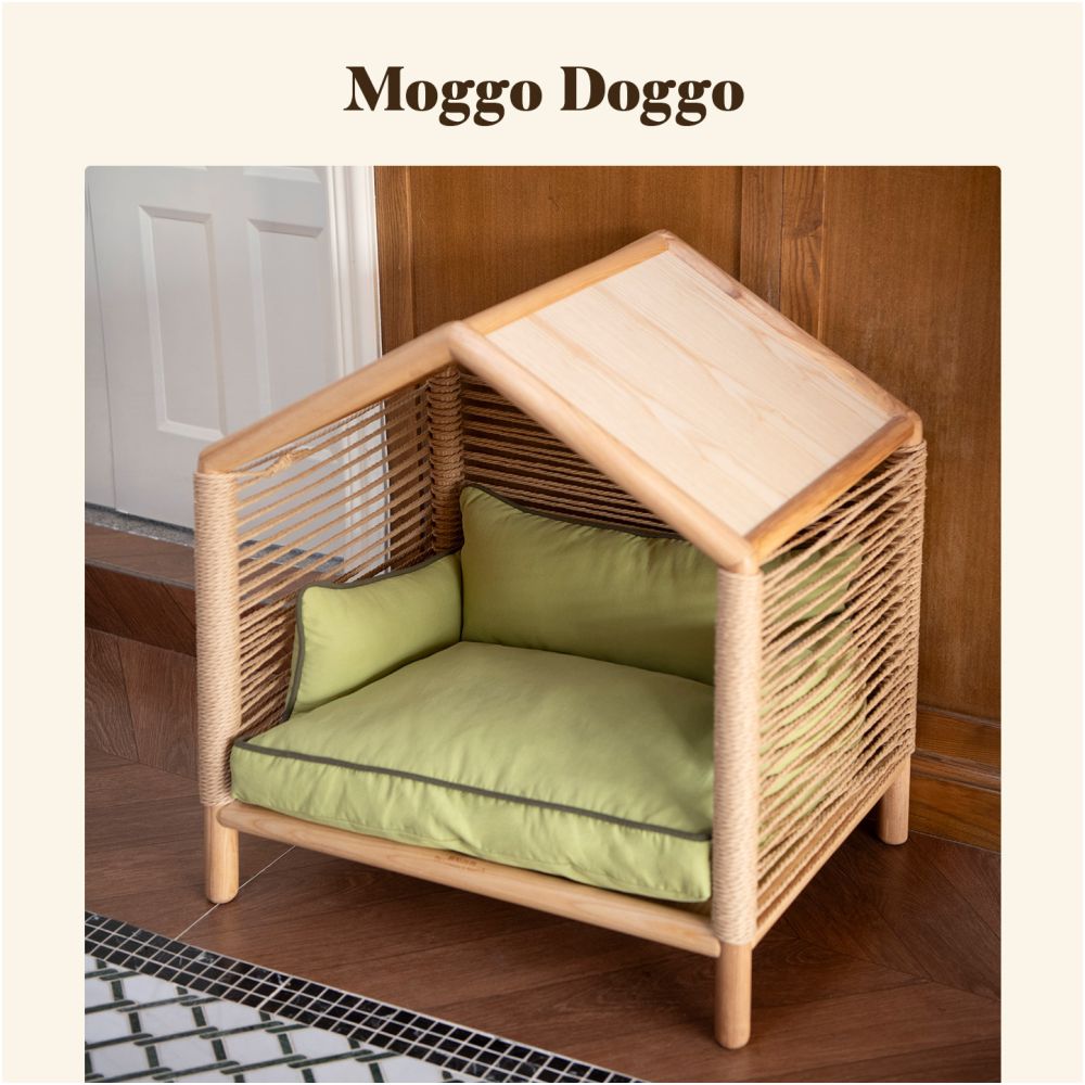 【北歐實木系列】高質感寵物沙發別墅｜多功能實木貓窩狗屋 - 吉安寵物用品