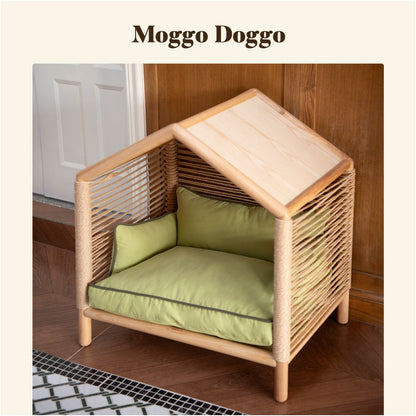 【北歐實木系列】高質感寵物沙發別墅｜多功能實木貓窩狗屋 - 吉安寵物用品
