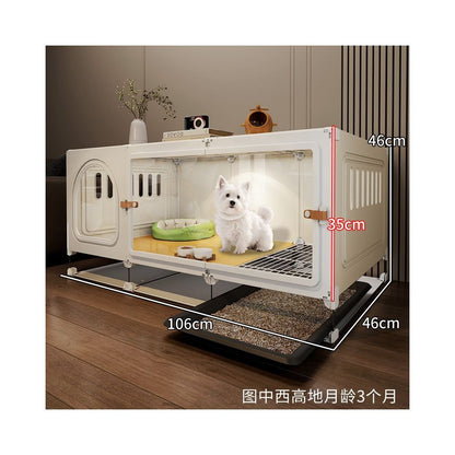 【室內豪宅款】一房一廳一衛寵物別墅｜自帶廁所分區設計狗屋 - 吉安寵物用品