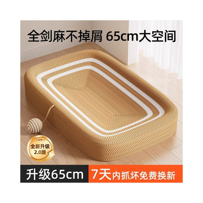 Sisal cat scratch board wear resistant and shavings resistant cat claw board cat nest integrated durable super large cat scratch basin cat toy貓抓板 - 吉安宠物用品