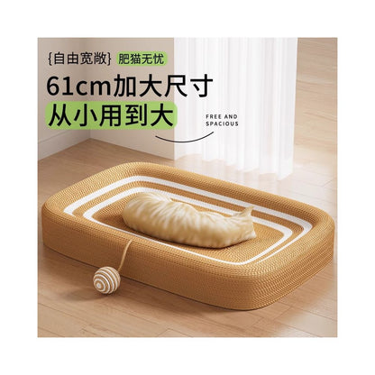 Sisal cat scratch board wear resistant and shavings resistant cat claw board cat nest integrated durable super large cat scratch basin cat toy貓抓板 - 吉安宠物用品