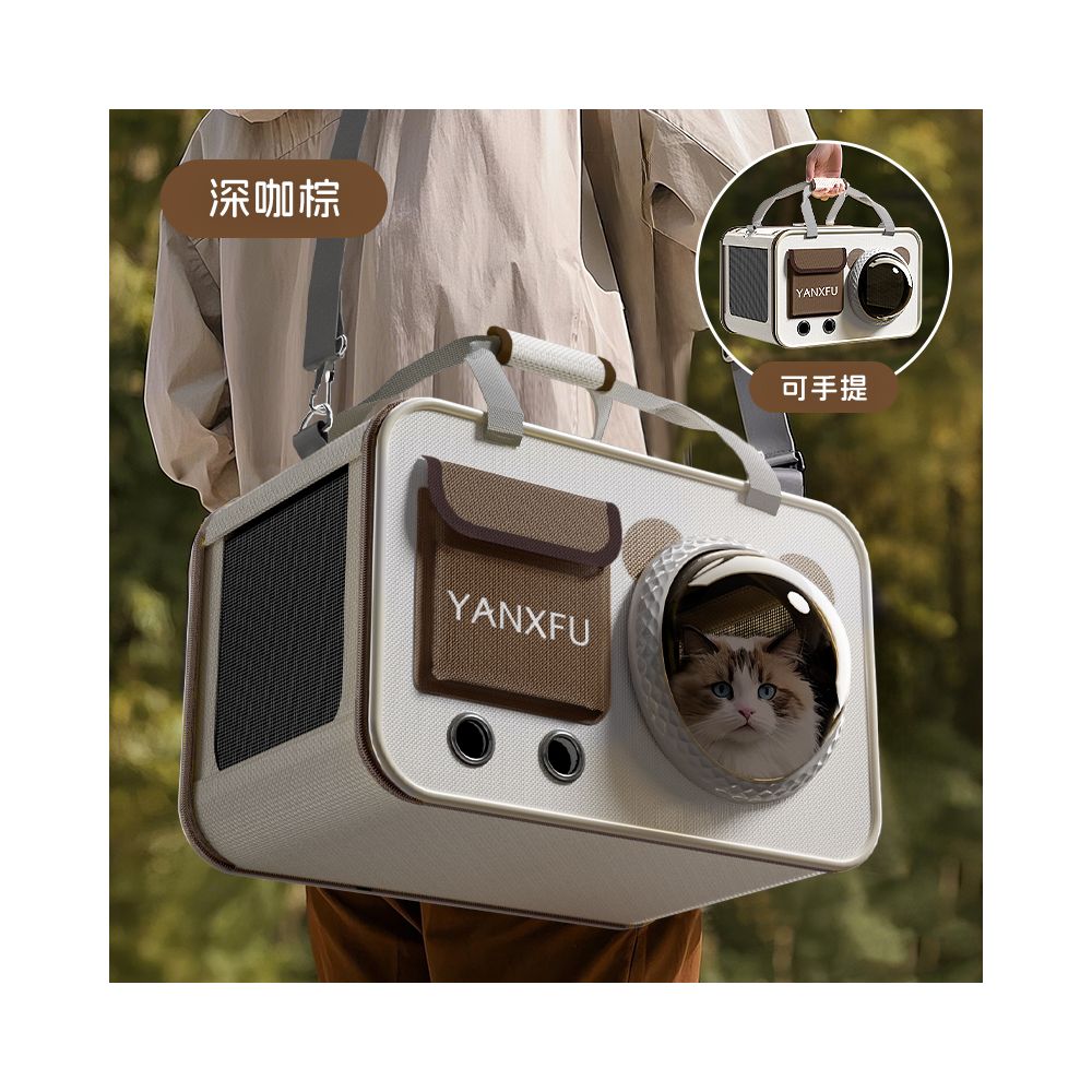 Space capsule cat bag portable pet bag for going out cat dog backpack lightweight and large capacity travel backpack crossbody - 吉安宠物用品
