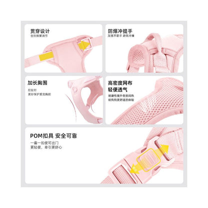 【SunrayMascota】專業背心式防爆衝胸背帶｜全犬種通用減壓牽引套組 - 吉安寵物用品