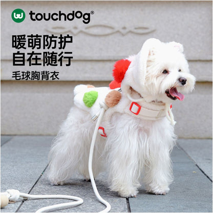 【Touchdog 官方正品】衣服式機能胸背帶｜泰迪/小型犬專用背心牽引組 - 吉安寵物用品