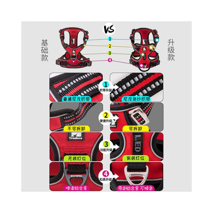 【Truelove 官方正品】專業防衝胸背帶｜中大型犬減壓牽引繩套組 - 吉安寵物用品