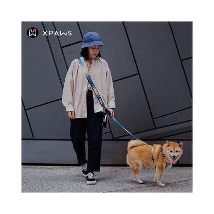 【XPAWS 官方正品】斜背式解放雙手牽引繩｜柴犬/柯基專用慢跑散步繩 - 吉安寵物用品